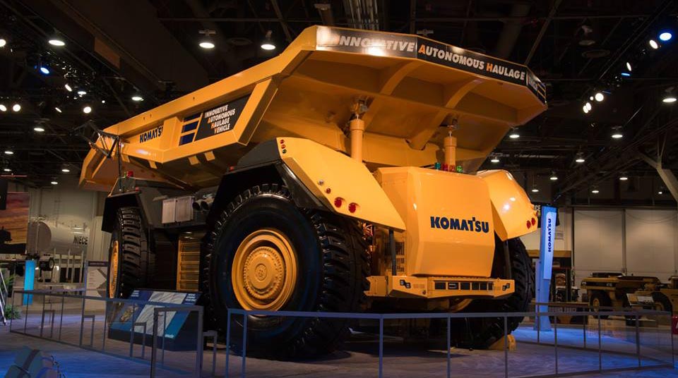 An autonomous truck like those used by BHP in mining operations, credit: Komatsu